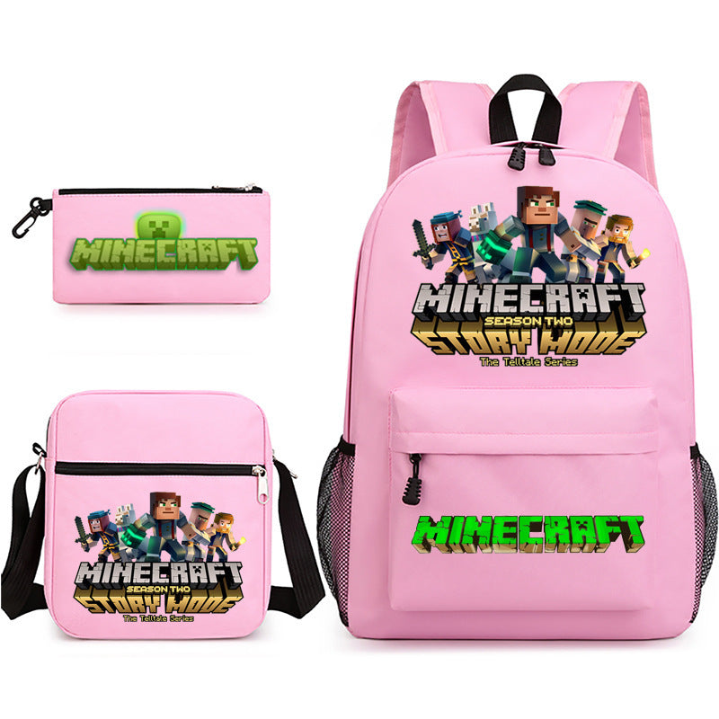 Hot Game My World Creeper Pencil Backpacks