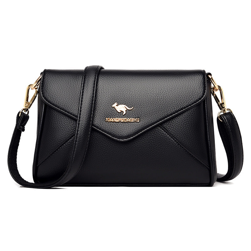 Women's Fashionable Stitching Soft Leather Mom Crossbody Bags