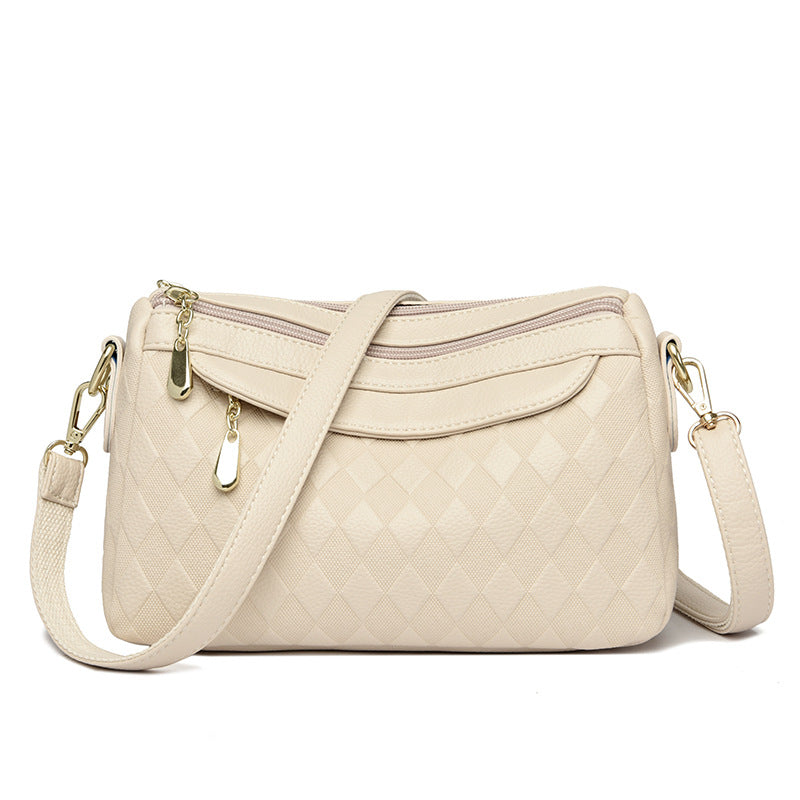 Women's Simple Mom Soft Texture Elegant Classic Shoulder Bags