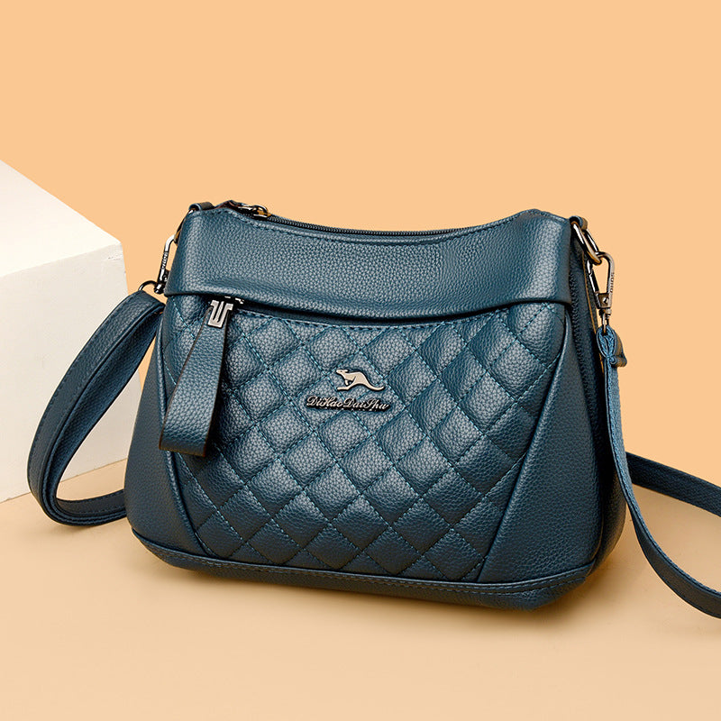 Women's Embroidered Sheepskin Rhombus Mother Warm Color Small Square Bags