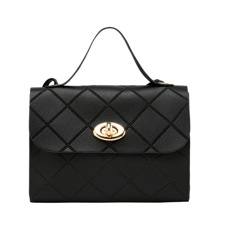 Rhombus Striped Korean Style Fashion Trendy Small Square Bags