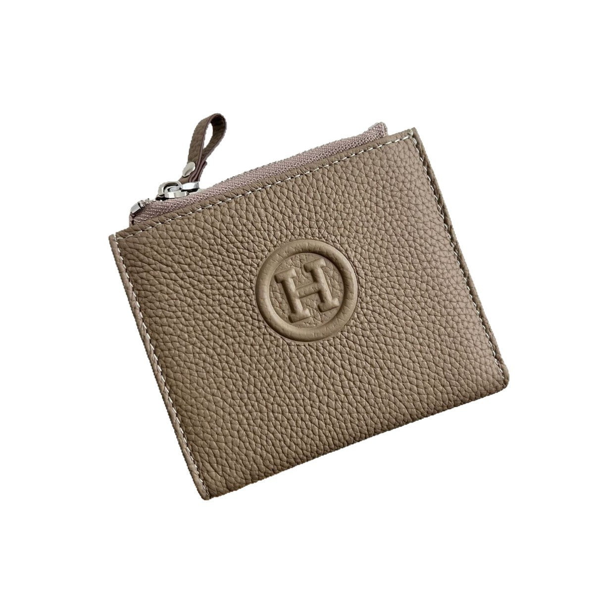 Women's Cowhide Short Half Fold Multiple Slots Ladies Wallet
