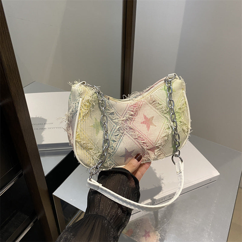 Women's Unique Gradient Denim Fashionable Design Leisure Bags