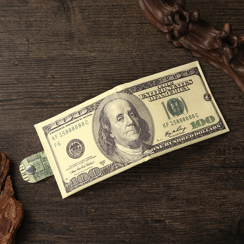 Men's Canvas Money Printing Creative Gift Card Holder