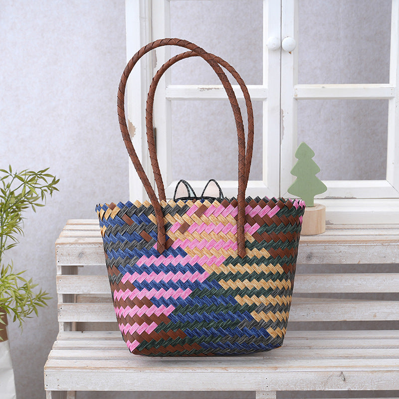 Women's Curtain Cloth Large Capacity Woven Gift Bags