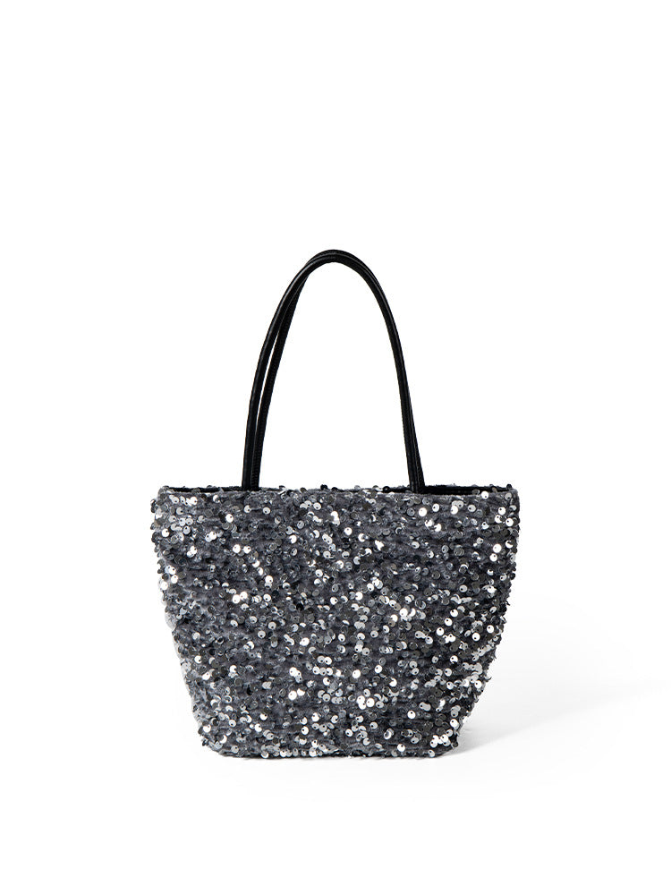 Women's Popular Fashion Design Sequined Portable Tote Bags
