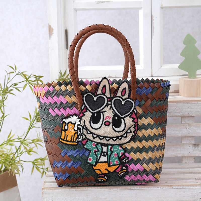 Women's Curtain Cloth Large Capacity Woven Gift Bags