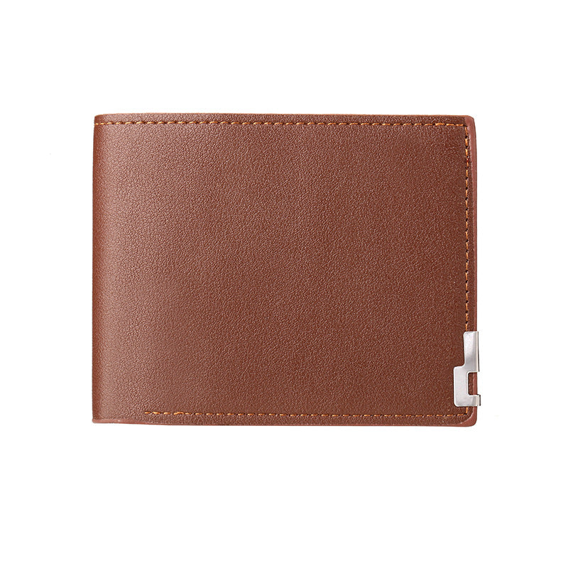 Men's Style Iron Edge Green Horizontal Multi Slots Card Holder