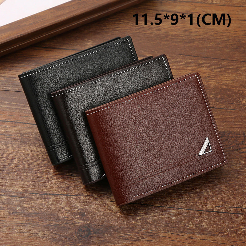 Men's Short Male Youth Business Horizontal Fashion Large Capacity Soft Men's Wallet