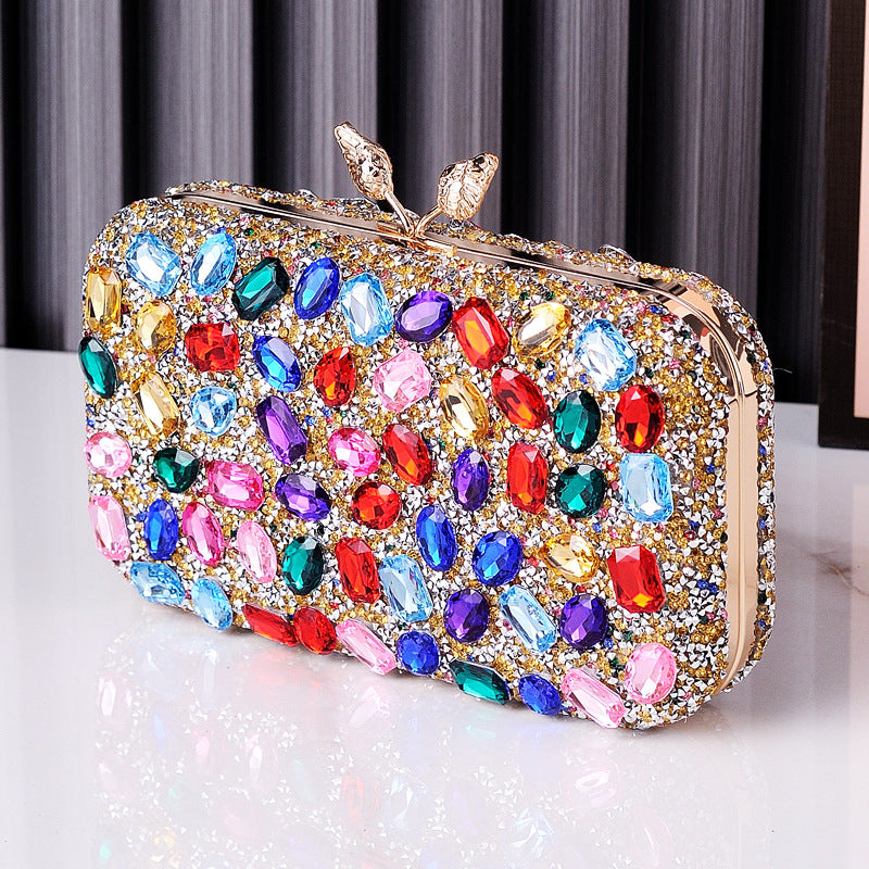 Color Resin Drill Dress Garment Popular Advanced Evening Bags