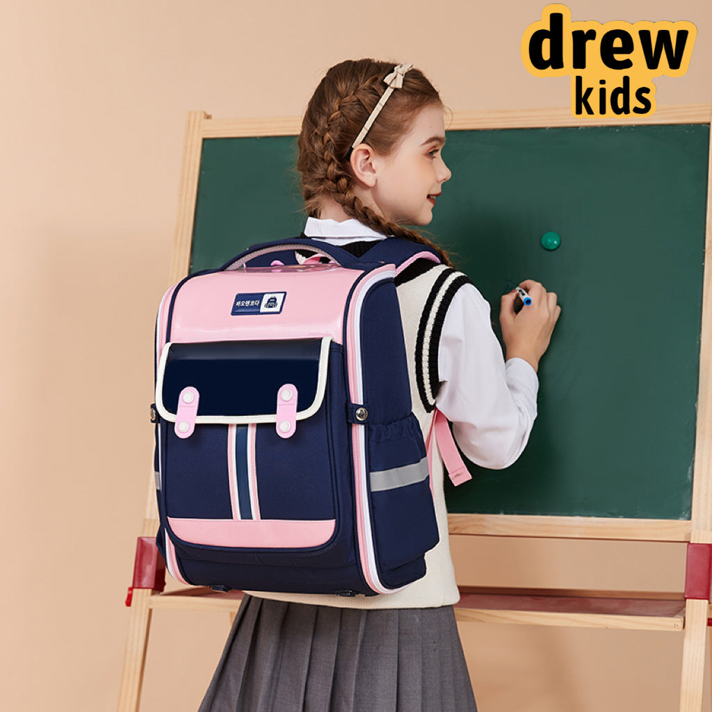 Surface Color Matching Light Tide Spine Protection Elementary School Students' Schoolbags
