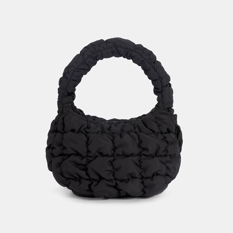 Women's Pleated Cloud Niche Plaid Bubble Down Shoulder Bags