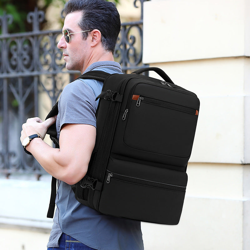 Men's Business Multifunction Waterproof Expansion Inch Computer Backpacks