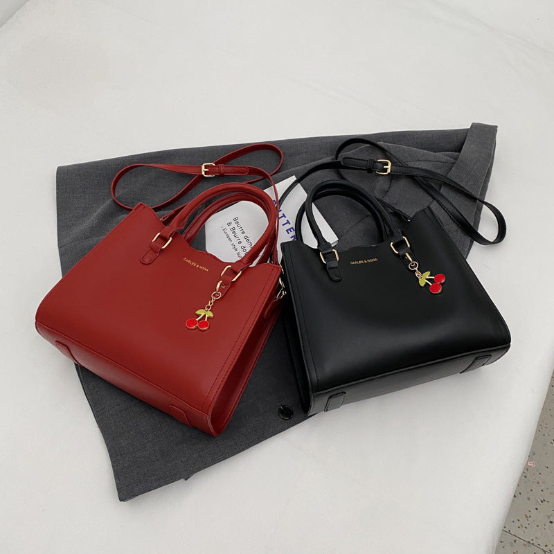 Lady Hand-held Commute Minimalist Temperament Red Bags