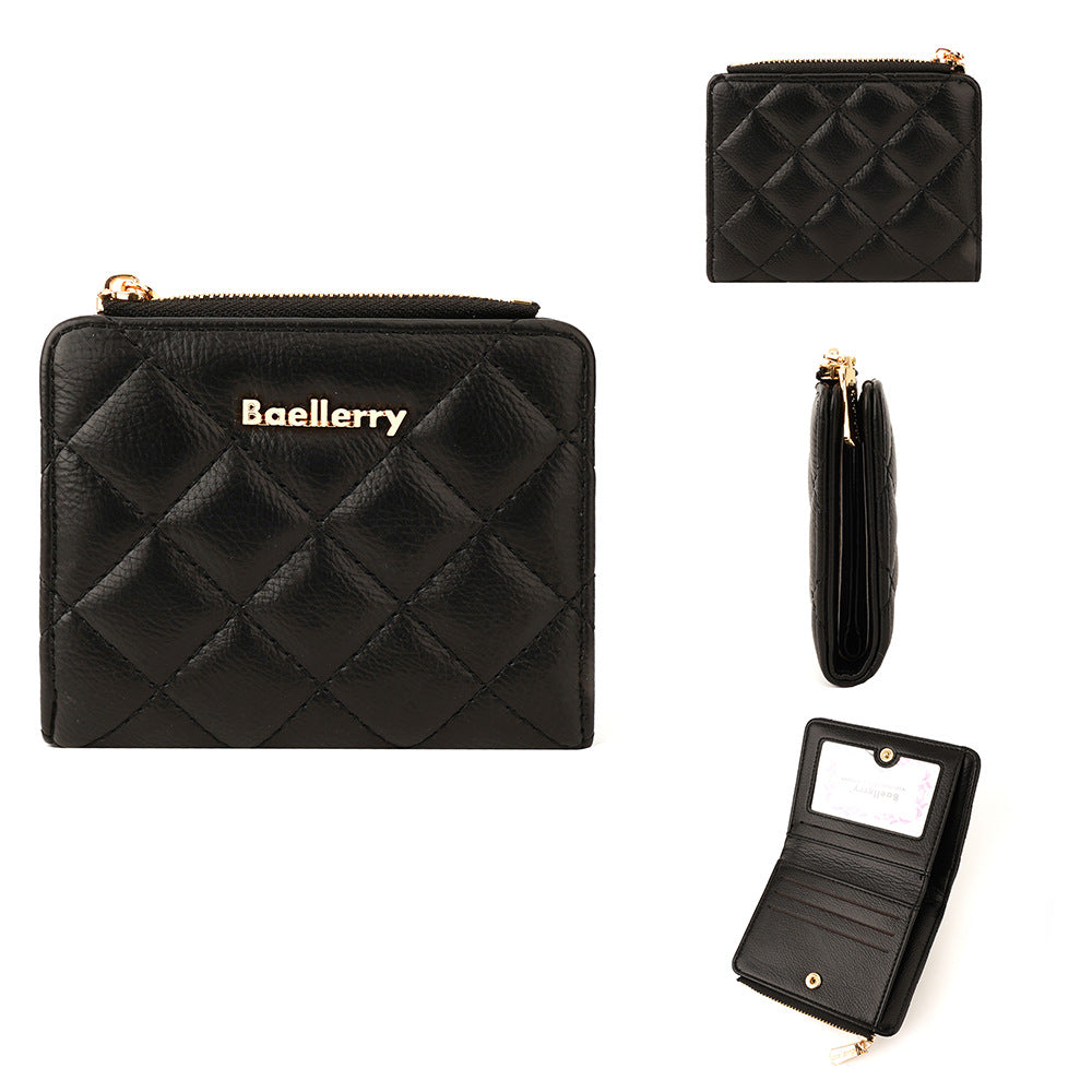 Women's Rhombus Short Solid Color Fashion Purses