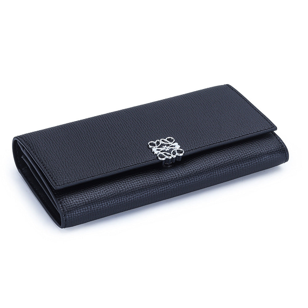 Women's Long Cowhide Hand Holding Large Capacity Multiple Ladies Wallet