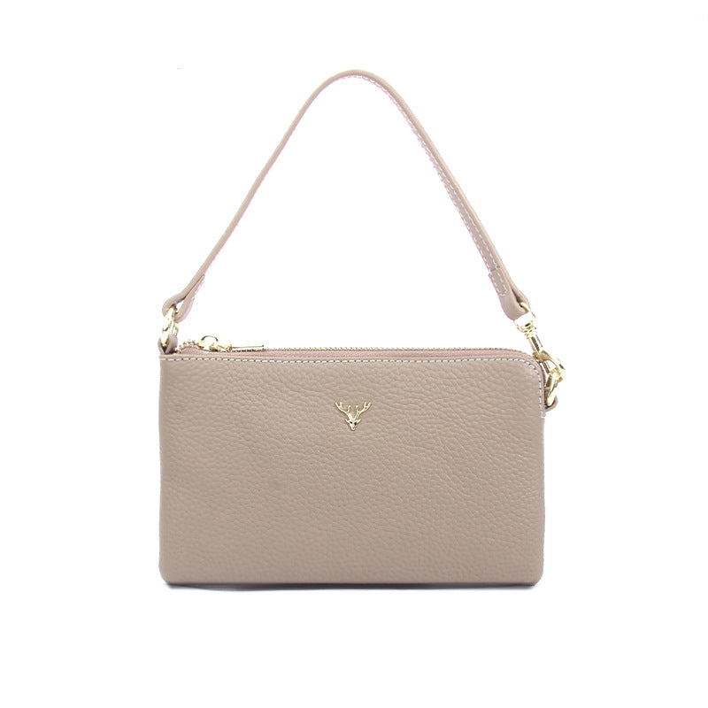 Women's Top Layer Cattlehide Leather Fashion Deer Head Bags