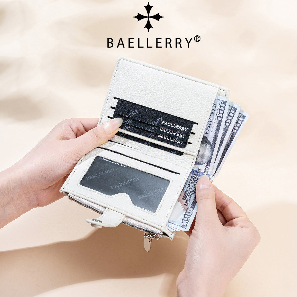 Women's Short Multiple Slots Solid Color Fashion High-grade Ladies Wallet