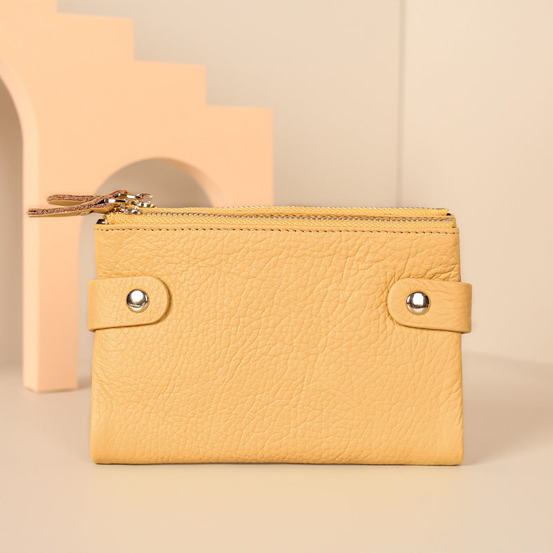 Genuine Leather First Layer Cowhide Korean Purses