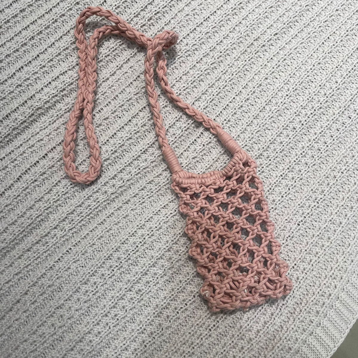Handmade Cotton Thread Woven Hollow Out Mini Fashion Simple Summer Women's Messenger Bag