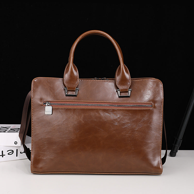 Men's Horizontal Korean Business Computer Retro Fashionable Men's Handbags
