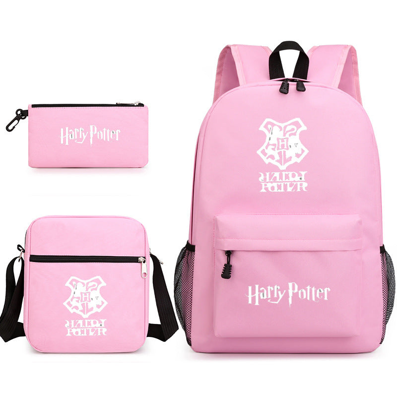Graceful Harry Potter Pattern Pencil Three-piece Backpacks