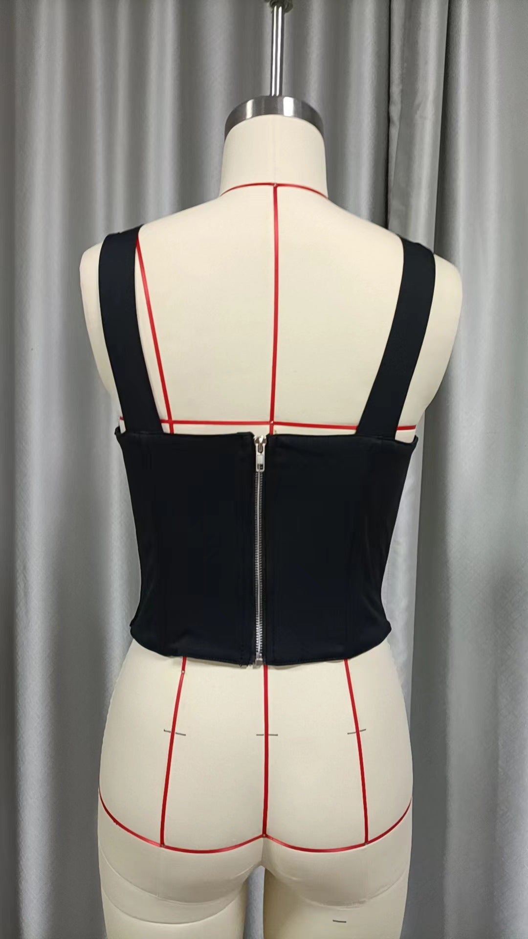 Women's Solid Color Sexy Fishbone Sling Square Tops