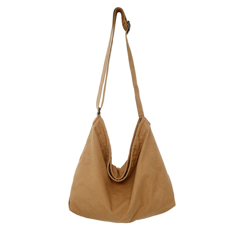 Simple Comfortable Literary Washed Canvas Leisure Women's Messenger Bag