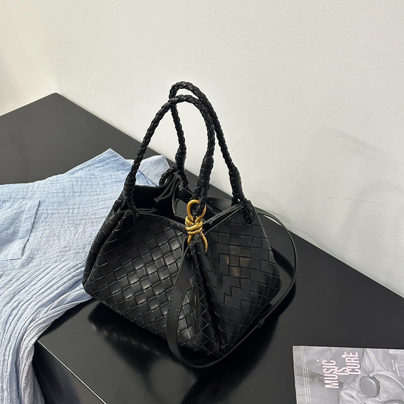 Women's Retro Fashion Personality Trendy Woven Textured Small Square Bags