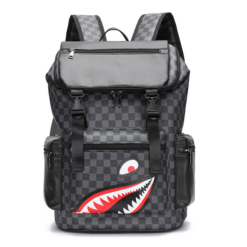 Men's Printed Plaid Fashion Large Capacity Computer Backpacks
