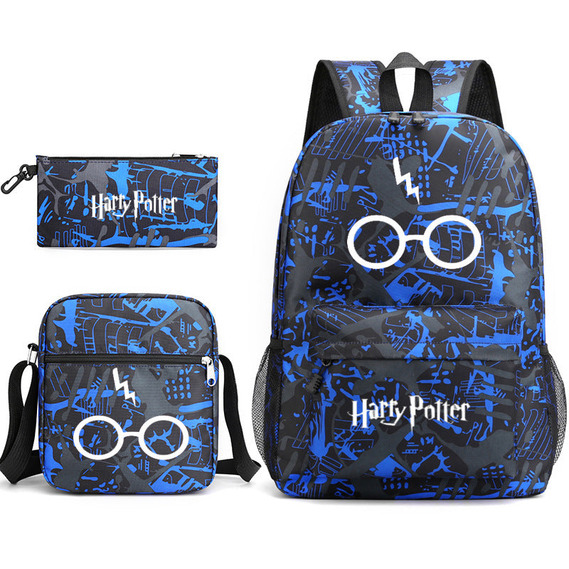 Graceful Harry Potter Pattern Pencil Three-piece Backpacks