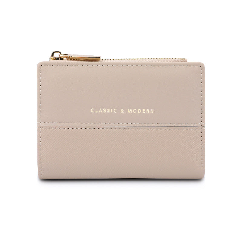 High-grade Folding Stitching Fashion Korean Style Coin Purses