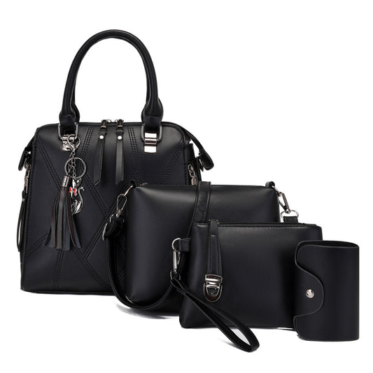 Women's Stitching Simple Large Capacity Portable Handbags