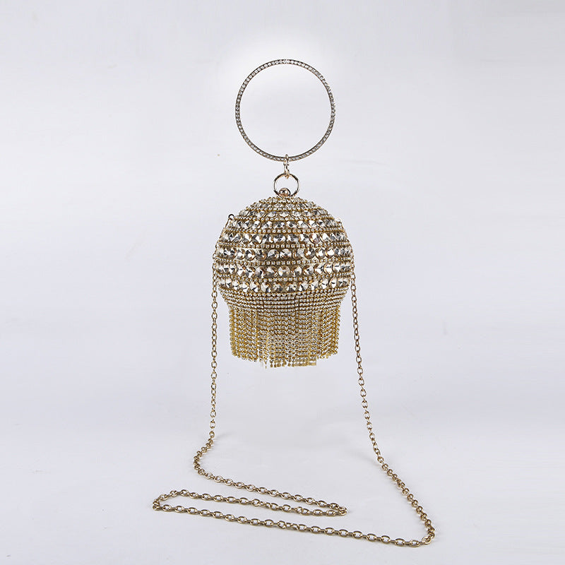 Diamond Tassel Shiny Rhinestone Portable Dinner Evening Bags