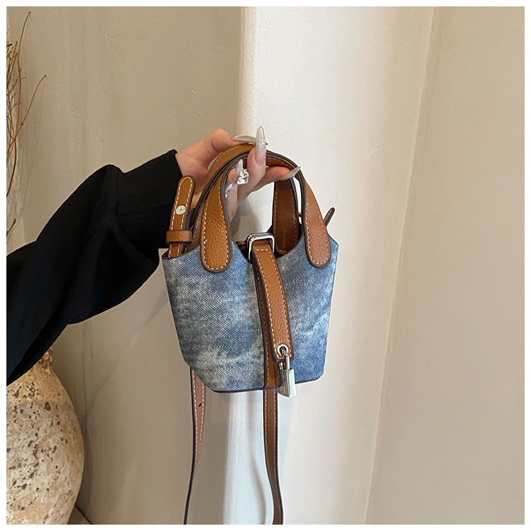 Fashion Color Contrast Western Style Vegetable Basket Bags