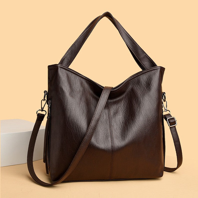 Idle Style Soft Leather Light Luxury Women's Handbag