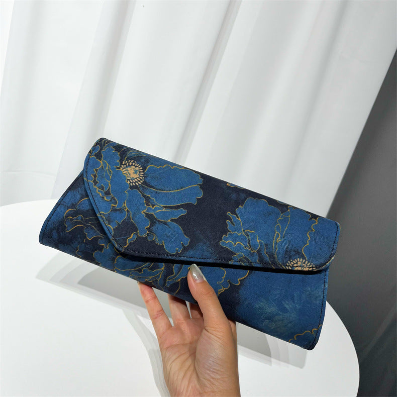 Women's Yarn Printed Clutch Dinner Dress Matching Handbags