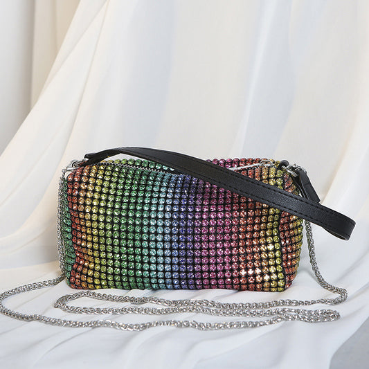 Style Underarm Dinner Rainbow Rhinestone Gradient Alexander Evening Bags