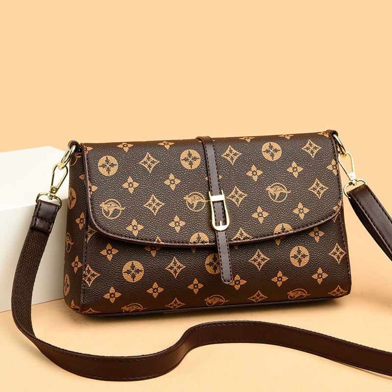 Mother's Soft Leather Western Style Underarm Women's Messenger Bag