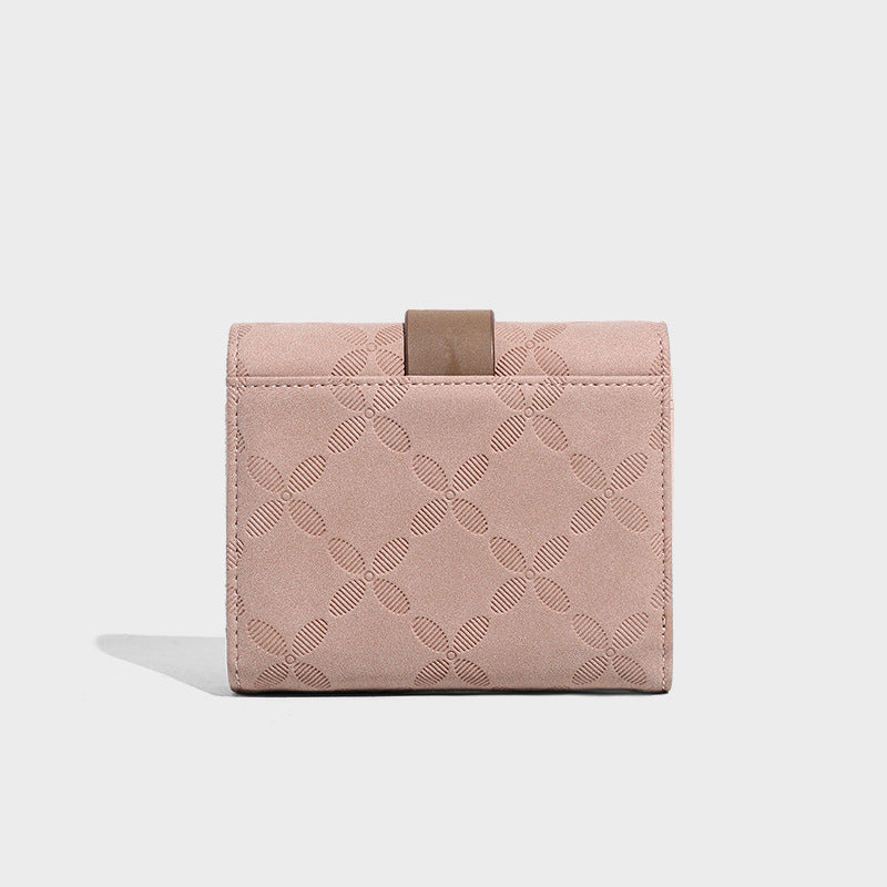 New Women's Short Simple Folding Multifunctional Ladies Wallet
