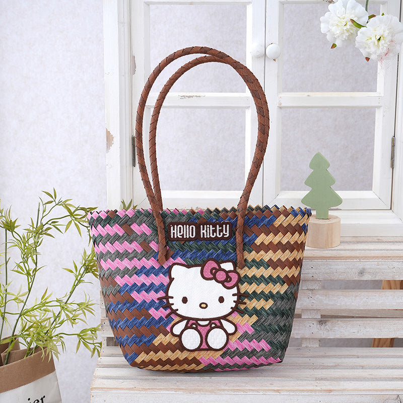 Women's Curtain Cloth Large Capacity Woven Gift Bags