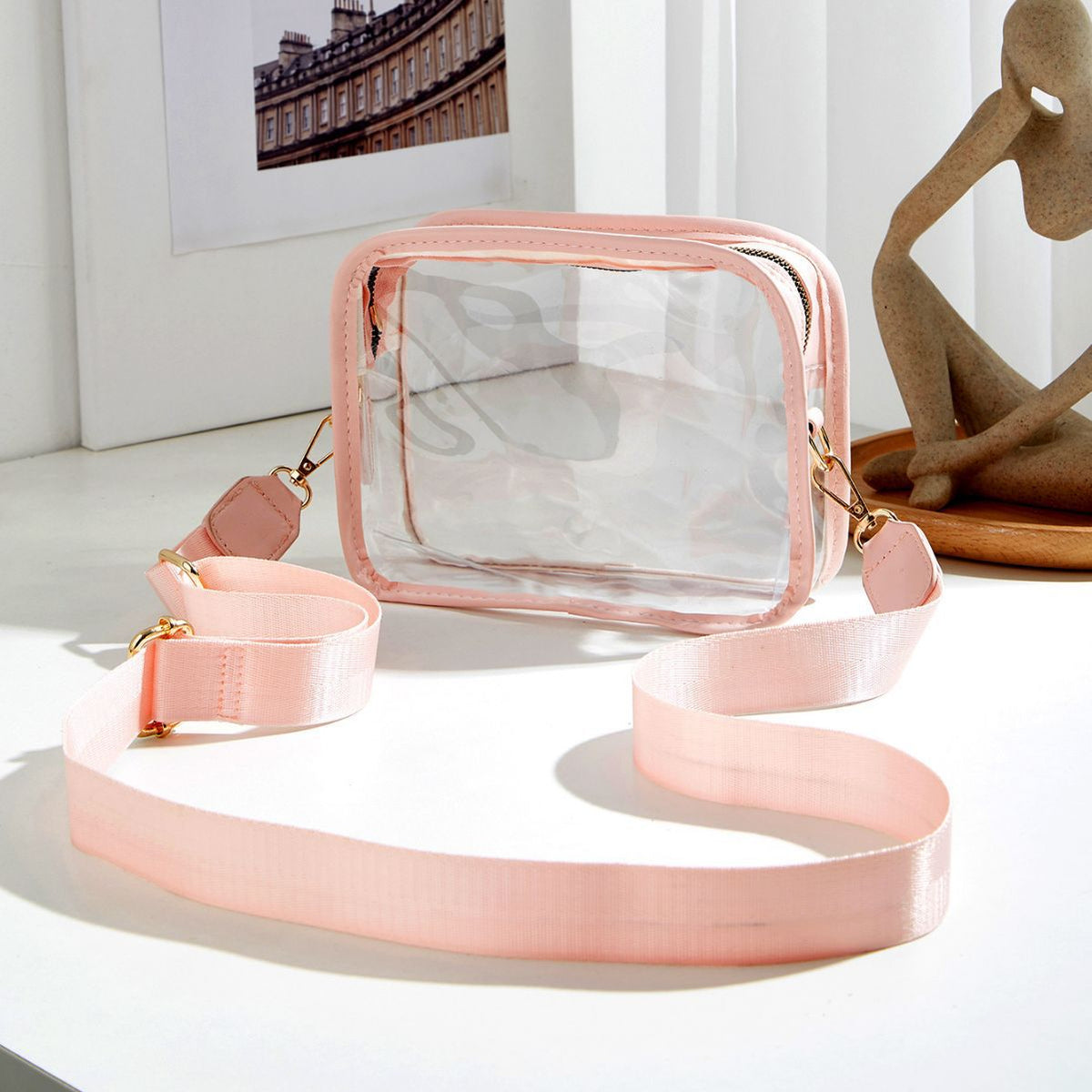 Women's Transparent Female Four Applicable Portable Gel Women's Messenger Bag