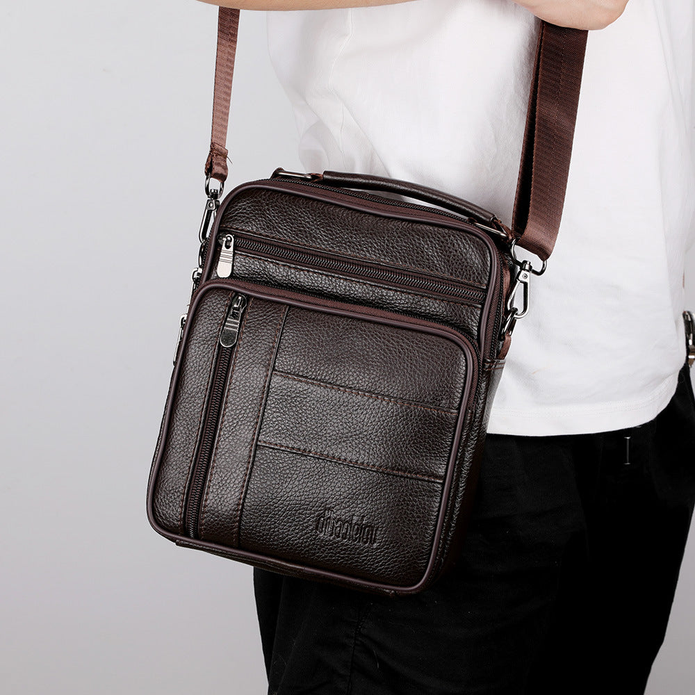 Men's Business Leather Top Layer Cowhide Men's Shoulder Bags