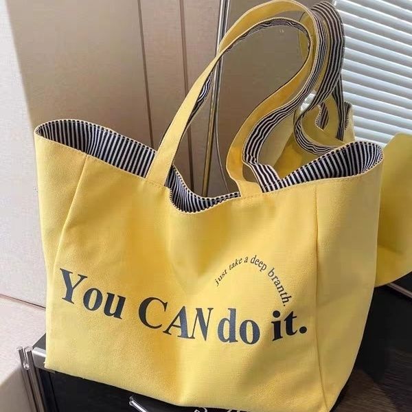 Capacity Totes Positive Negative Double-sided Striped Handbags