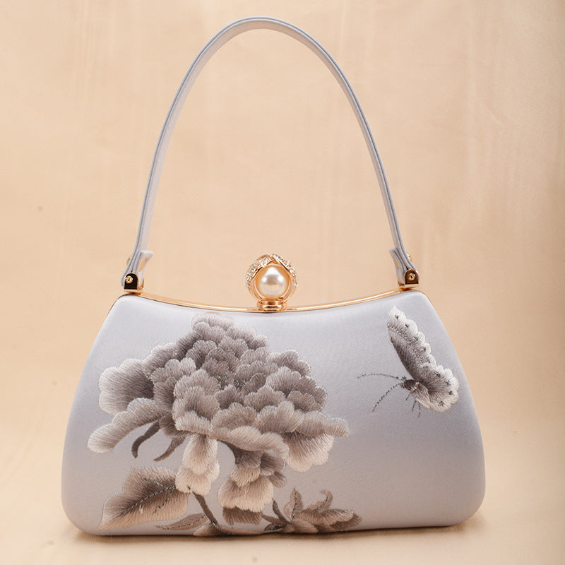 High-grade Su Vintage Design Cheongsam Dress Handbags
