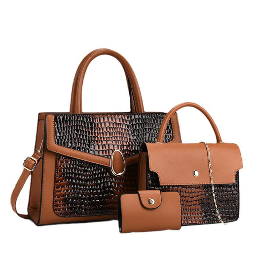 Women's Three-piece Fashion Creative Stone Pattern Western Bags