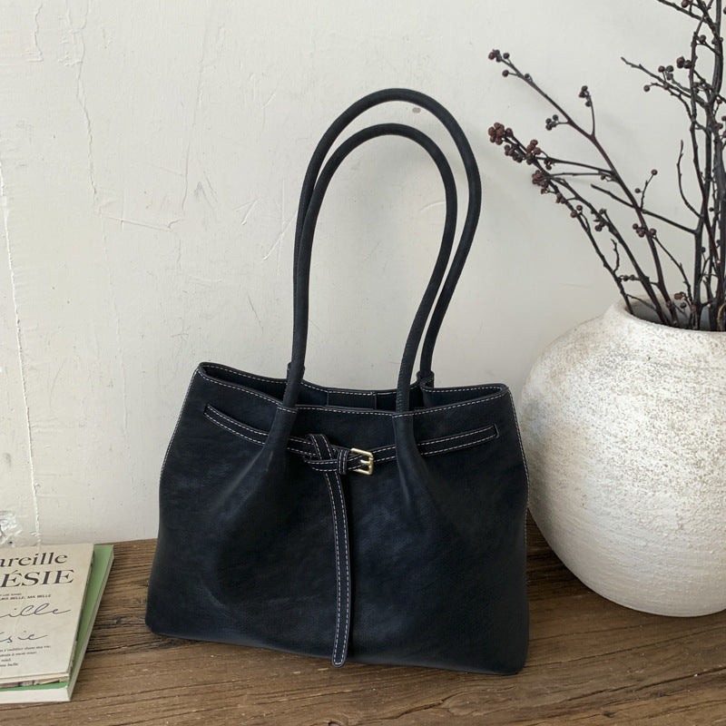 Retro Portable Underarm Winter Fashion Commute Large Women's Shoulder Bag