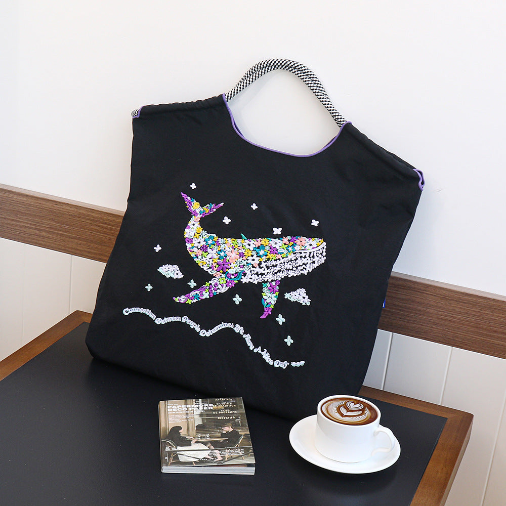 Embroidery Environmentally Friendly Nylon One Shopping Bags
