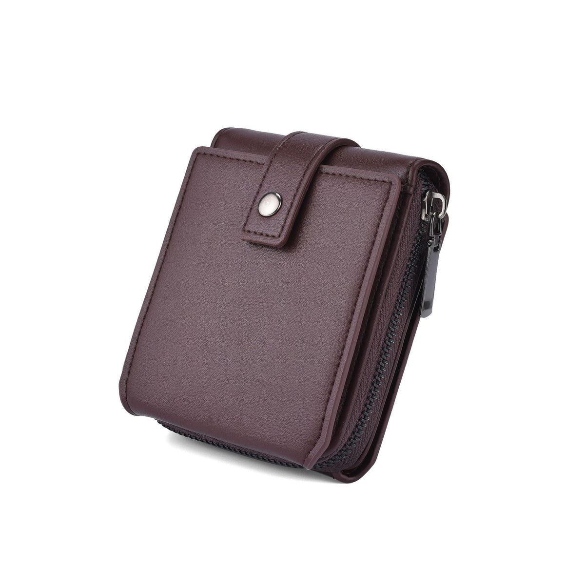 Men's Simple Thin Multiple Slots Large Capacity Zipper Horizontal Commuter Soft Men's Wallets