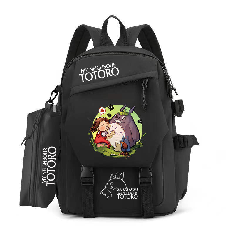 Women's & Men's & Cartoon Totoro Campus Class Large Backpacks